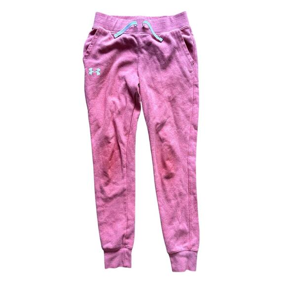 UNDERARMOUR x Womens or Youth Juniors Pink Peach Joggers Size YLG - Picture 2 of 8